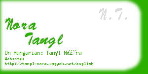 nora tangl business card